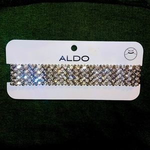 ALDO - Silver Rhinestone Choker